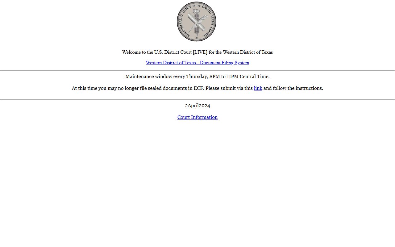 CM/ECF Western District of Texas for Hays County federal cases