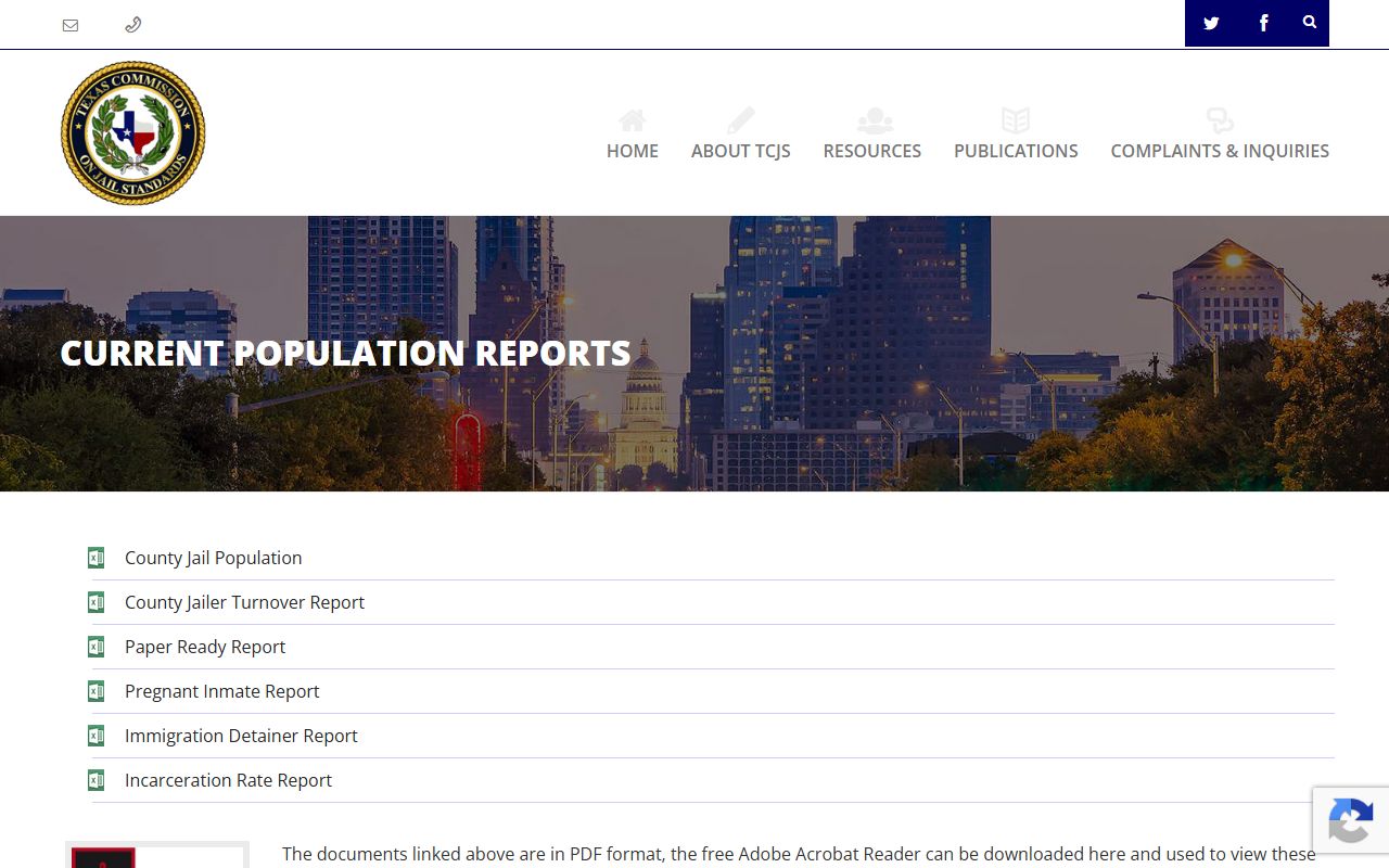 Texas jail population reports for Hays County context